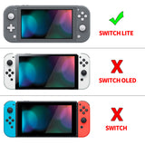 PlayVital Clear Series Hard Protective Case for Nintendo Switch Lite, Glossy Ergonomic Hard Grip Cover - Shock-absorbent Anti-Scratch Shell Case with Screen Protector & Thumb Grips & Button Caps - LGKNLM001