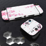 PlayVital for Nintendo Switch 2 Skin Full Set (2-Pack) - Protective Vinyl Decal Stickers for Switch 2 Console, Joycons, Handle Grips & Dock | No Residue, Anti-Scratch - Cherry Blossoms Petals A - YUDNT008