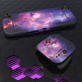 PlayVital for Nintendo Switch 2 Skin Full Set (2-Pack) - Protective Vinyl Decal Stickers for Switch 2 Console, Joycons, Handle Grips & Dock | No Residue, Anti-Scratch - Nebula Galaxy - YUDNT007