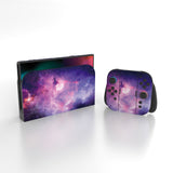 PlayVital for Nintendo Switch 2 Skin Full Set (2-Pack) - Protective Vinyl Decal Stickers for Switch 2 Console, Joycons, Handle Grips & Dock | No Residue, Anti-Scratch - Nebula Galaxy - YUDNT007