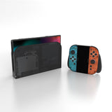 PlayVital for Nintendo Switch 2 Skin Full Set (2-Pack) - Protective Vinyl Decal Stickers for Switch 2 Console, Joycons, Handle Grips & Dock | No Residue, Anti-Scratch - Tear Down Blue & Orange - YUDNT023