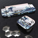 PlayVital for Nintendo Switch 2 Skin Full Set (2-Pack) - Protective Vinyl Decal Stickers for Switch 2 Console, Joycons, Handle Grips & Dock | No Residue, Anti-Scratch - The Great Wave - YUDNT012