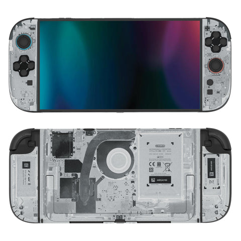 PlayVital for Nintendo Switch 2 Skin Full Set (2-Pack) - Protective Vinyl Decal Stickers for Switch 2 Console, Joycons, Handle Grips & Dock | No Residue, Anti-Scratch - X Tear Down - YUDNT020