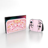PlayVital for Nintendo Switch 2 Skin Full Set (2-Pack) - Magic Wings Protective Vinyl Decal Stickers for Switch 2 Console, Joycons, Handle Grips & Dock | No Residue, Anti-Scratch - Pink - YUDNT027