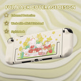 PlayVital Kawaii Dockable Hard Protective Case for Nintendo Switch 2 Anti-scratch, Shockproof Cover Skin for Switch 2 with Thumb Grip & Sticker & Button Caps - Creamy Mousie Picnic - MURNTV004