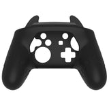 PlayVital Cute Demon Silicone Grip Cover for Nintendo Switch Pro Controller, Anti-Slip Protective Skin with Joystick Caps and Stickers Compatible with Nintendo Switch Pro - Black - AMDNPP005