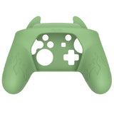 PlayVital Cute Demon Silicone Grip Cover for Nintendo Switch Pro Controller, Anti-Slip Protective Skin with Joystick Caps and Stickers Compatible with Nintendo Switch Pro - Matcha Green - AMDNPP002