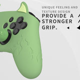 PlayVital Cute Demon Silicone Grip Cover for Nintendo Switch Pro Controller, Anti-Slip Protective Skin with Joystick Caps and Stickers Compatible with Nintendo Switch Pro - Matcha Green - AMDNPP002