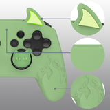 PlayVital Cute Demon Silicone Grip Cover for Nintendo Switch Pro Controller, Anti-Slip Protective Skin with Joystick Caps and Stickers Compatible with Nintendo Switch Pro - Matcha Green - AMDNPP002