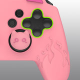 PlayVital Cute Demon Silicone Grip Cover for Nintendo Switch Pro Controller, Anti-Slip Protective Skin with Joystick Caps and Stickers Compatible with Nintendo Switch Pro - Pink - AMDNPP004