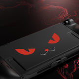 PlayVital Cute Demon Protective Shell for Nintendo Switch 2, Kawaii Anti-Slip Silicone Grip Cover +  Dockable Hard Case for Nintendo Switch 2 with Thumb Grips & Sticker, Shockproof - Black - EVGNTP001