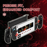 PlayVital Cute Demon Protective Shell for Nintendo Switch 2, Kawaii Anti-Slip Silicone Grip Cover +  Dockable Hard Case for Nintendo Switch 2 with Thumb Grips & Sticker, Shockproof - Black - EVGNTP001