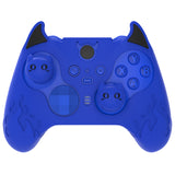 PlayVital Cute Demon Silicone Case Cover for Xbox Elite Wireless Controller Series 2, Kawaii Anti-Slip Shockproof Controller Skin Grip for Xbox Elite Series 2 Core with Thumb Grip Caps- Blue - UQNE2P003