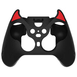 PlayVital Cute Demon Silicone Case Cover for Xbox Elite Wireless Controller Series 2, Kawaii Anti-Slip Shockproof Controller Skin Grip for Xbox Elite Series 2 Core with Thumb Grip Caps - Black - UQNE2P004