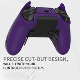 PlayVital Cute Demon Silicone Case Cover for Xbox Elite Wireless Controller Series 2, Kawaii Anti-Slip Shockproof Controller Skin Grip for Xbox Elite Series 2 Core with Thumb Grip Caps - Purple - UQNE2P001