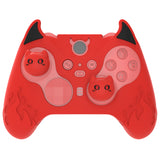 PlayVital Cute Demon Silicone Case Cover for Xbox Elite Wireless Controller Series 2, Kawaii Anti-Slip Shockproof Controller Skin Grip for Xbox Elite Series 2 Core with Thumb Grip Caps - Red - UQNE2P002