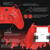 PlayVital Cute Demon Silicone Case Cover for Xbox Elite Wireless Controller Series 2, Kawaii Anti-Slip Shockproof Controller Skin Grip for Xbox Elite Series 2 Core with Thumb Grip Caps - Red - UQNE2P002