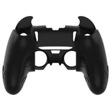 PlayVital Cute Demon Silicone Case for ps5 Edge Controller, Kawaii Controller Cover Skin Gamepad Protector for ps5 Edge Accessories with Touch Pad Sticker & Thumb Grip Caps - Black - MWKEGP001