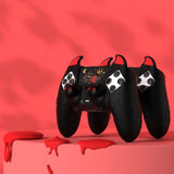PlayVital Cute Demon Silicone Case for ps5 Edge Controller, Kawaii Controller Cover Skin Gamepad Protector for ps5 Edge Accessories with Touch Pad Sticker & Thumb Grip Caps - Black - MWKEGP001