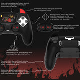 PlayVital Cute Demon Silicone Case for ps5 Edge Controller, Kawaii Controller Cover Skin Gamepad Protector for ps5 Edge Accessories with Touch Pad Sticker & Thumb Grip Caps - Black - MWKEGP001