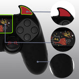 PlayVital Cute Demon Controller Skin for PS4 with Thumb Grips & Stickers, Kawaii Anti-Slip Silicone Controller Cover Grip Protector for PS4 Slim/Pro Controller - Black - BRJP4P001