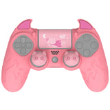 PlayVital Cute Demon Controller Skin for PS4 with Thumb Grips & Stickers, Kawaii Anti-Slip Silicone Controller Cover Grip Protector for PS4 Slim/Pro Controller - Pink - BRJP4P003