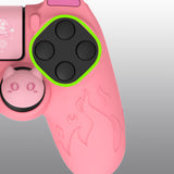 PlayVital Cute Demon Controller Skin for PS4 with Thumb Grips & Stickers, Kawaii Anti-Slip Silicone Controller Cover Grip Protector for PS4 Slim/Pro Controller - Pink - BRJP4P003