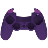 PlayVital Cute Demon Controller Skin for PS4 with Thumb Grips & Stickers, Kawaii Anti-Slip Silicone Controller Cover Grip Protector for PS4 Slim/Pro Controller - Purple - BRJP4P002