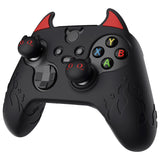 PlayVital Cute Demon Silicone Cover with Thumb Grip Caps for Xbox Series X/S Controller & Xbox Core Wireless Controller - Black - PUKX3P001