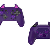 PlayVital Cute Demon Silicone Grip Cover for Nintendo Switch Pro Controller, Anti-Slip Protective Skin with Joystick Caps and Stickers Compatible with Nintendo Switch Pro - Purple - AMDNPP001