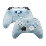 PlayVital for Xbox Series X/S Controller Silicone Cover, Cute Ocean Whisper Series Semi-Clear Silicone Skin Grip for Xbox Core Wireless Controller with Thumb Grip & Sticker, Full Protection - Mint Blue - PXKX3P001