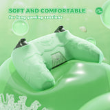 PlayVital for PS5 Controller Cover Skin - Cute Ocean Whisper Series Semi-Clear Silicone Case for PS5 Controller with Thumb Grip & Sticker, Charging Station Compatible, Full Protection - Pastel Green - HYKPFP003
