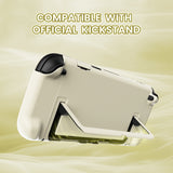 PlayVital Cute Solid-color Dockable Hard Protective Case for Nintendo Switch 2, Anti-scratch & Shockproof Cover Skin for Switch 2 with Thumb Grip & Sticker & Button Caps - Antique Yellow - MURNTM001
