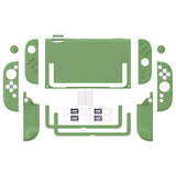 PlayVital Cute Solid-color Dockable Hard Protective Case for Nintendo Switch 2, Anti-scratch & Shockproof Cover Skin for Switch 2 with Thumb Grip & Sticker & Button Caps - Matcha Green - MURNTM002