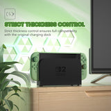 PlayVital Cute Solid-color Dockable Hard Protective Case for Nintendo Switch 2, Anti-scratch & Shockproof Cover Skin for Switch 2 with Thumb Grip & Sticker & Button Caps - Matcha Green - MURNTM002