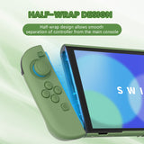 PlayVital Cute Solid-color Dockable Hard Protective Case for Nintendo Switch 2, Anti-scratch & Shockproof Cover Skin for Switch 2 with Thumb Grip & Sticker & Button Caps - Matcha Green - MURNTM002