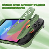 PlayVital Cute Solid-color Dockable Hard Protective Case for Nintendo Switch 2, Anti-scratch & Shockproof Cover Skin for Switch 2 with Thumb Grip & Sticker & Button Caps - Matcha Green - MURNTM002