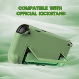 PlayVital Cute Solid-color Dockable Hard Protective Case for Nintendo Switch 2, Anti-scratch & Shockproof Cover Skin for Switch 2 with Thumb Grip & Sticker & Button Caps - Matcha Green - MURNTM002