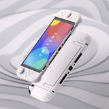 PlayVital Cute Solid-color Dockable Hard Protective Case for Nintendo Switch 2, Anti-scratch & Shockproof Cover Skin for Switch 2 with Thumb Grip & Sticker & Button Caps - White - MURNTM005