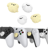 PlayVital Fluffy & Winky Pups Cute Thumb Grip Caps for PS5/4 Controller, Silicone Analog Stick Caps Cover for Xbox Series X/S, Thumbstick Caps for Switch Pro Controller - PJM2125