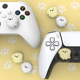 PlayVital Fluffy & Winky Pups Cute Thumb Grip Caps for PS5/4 Controller, Silicone Analog Stick Caps Cover for Xbox Series X/S, Thumbstick Caps for Switch Pro Controller - PJM2125