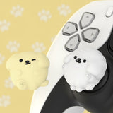 PlayVital Fluffy & Winky Pups Cute Thumb Grip Caps for PS5/4 Controller, Silicone Analog Stick Caps Cover for Xbox Series X/S, Thumbstick Caps for Switch Pro Controller - PJM2125