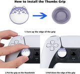 PlayVital Fuzzy Sheep Cute Thumb Grip Caps for PS5/4 Controller, Silicone Analog Stick Caps Cover for Xbox Series X/S, Thumbstick Caps for Switch Pro Controller - PJM2073