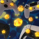 PlayVital Cute Universal Illuminated LED Thumbstick Grips for ps5 & ps4 & Xbox Series X/S & Xbox One & Switch Pro Controller - Stars - PJM6012