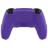 PlayVital Cyber Spider Design for ps5 Controller Silicone Case with 2 Thumb Grips and 6 Sticker, Slip-resistant Shockproof Controller Cover Skin, Fits for Charging Dock - Purple & Green - KBBPFP004