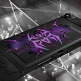 PlayVital Cyber Spider Protective Case for Nintendo Switch 2, Ergonomic Anti-slip Silicone Grip Covers, Dockable Hard Case Shell for Switch 2 with Joystick Cap, Shockproof Skin - Black - SYDNTP001