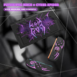 PlayVital Cyber Spider Protective Case for Nintendo Switch 2, Ergonomic Anti-slip Silicone Grip Covers, Dockable Hard Case Shell for Switch 2 with Joystick Cap, Shockproof Skin - Black - SYDNTP001