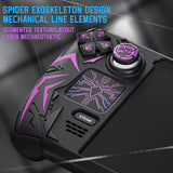 PlayVital Cyber Spider Protective Case for Steam Deck OLED/LCD, Anti-Slip Silicone Grip Cover with Back Button Enhancements, Thumb Grips and Trackpad Skins - Black - ZEVSDP001