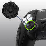 PlayVital Futuristic CyberMech Design Silicone Grip Skin with Thumb Grips for PS5 Wireless Controller, Compatible with PS5 Official Charging Dock - Black - CHXPFP001