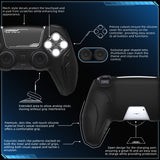 PlayVital Futuristic CyberMech Design Silicone Grip Skin with Thumb Grips for PS5 Wireless Controller, Compatible with PS5 Official Charging Dock - Black - CHXPFP001